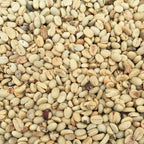 Close-up of coffee beans with a dark background