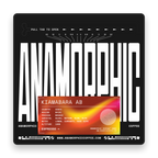 Anamorphic coffee packaging with black and orange design