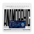 Anamorphic coffee package with branding and product details on a white background