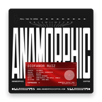 Anamorphic coffee packaging with brand name and product details on a black background