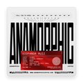Anamorphic coffee packaging with black text and a red label on a white background